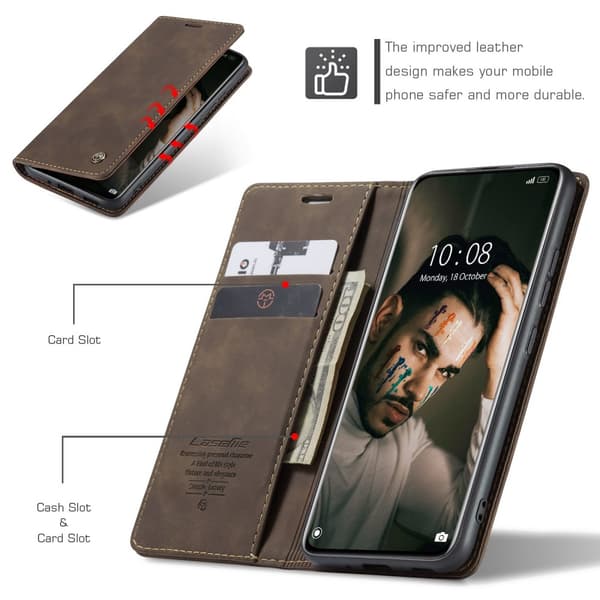 CaseMe Slim Pungetui Xiaomi 12 Pro Brun
