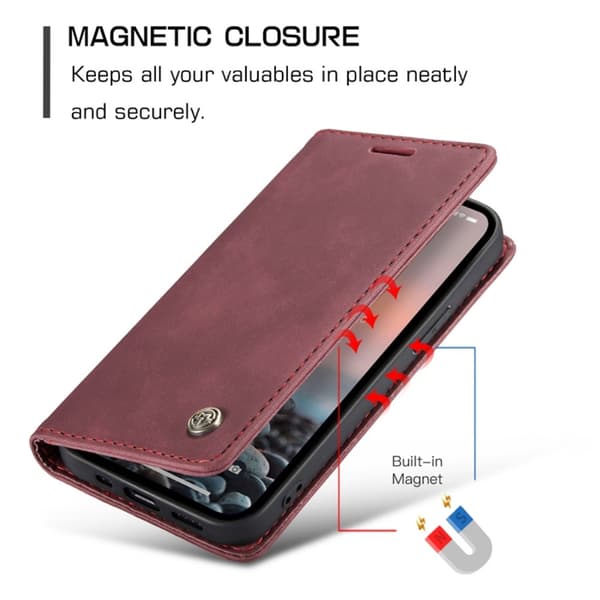 CaseMe Slim Lompakkokotelo iPhone 14 Pro Max Punainen