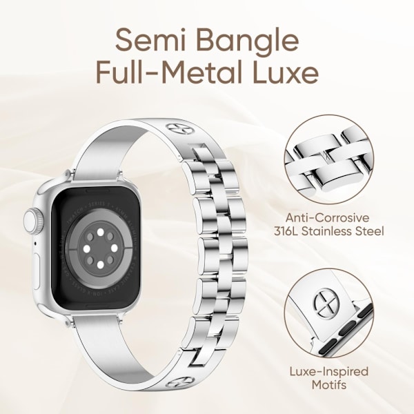 Bangle Bracelet Apple Watch Series 10 42mm Cross Roséguld