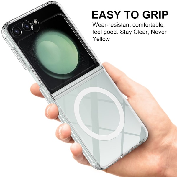 MagSafe-kuori Samsung Galaxy Z Flip 6 - läpinäkyvä