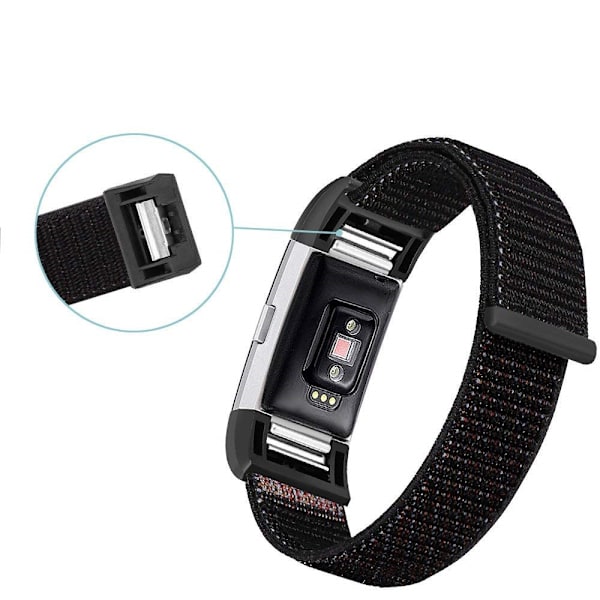 Nylonarmband Fitbit Charge 3/4 Svart