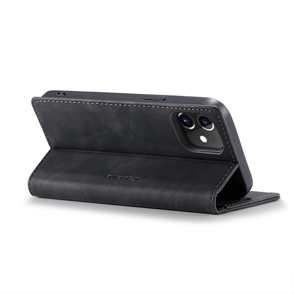 CaseMe Slim Plånboksfodral iPhone 12/12 Pro Svart