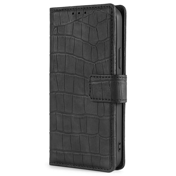 iPhone 14 Pro Max Fodral Krokodilmönster Svart