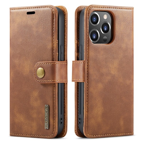 DG.MING 2-in-1 Magnet Wallet iPhone 16 Pro Max Cognac