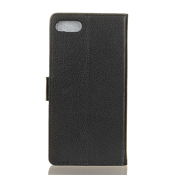 Litchi Skin Classics Læderetui iPhone 7/8/SE Sort
