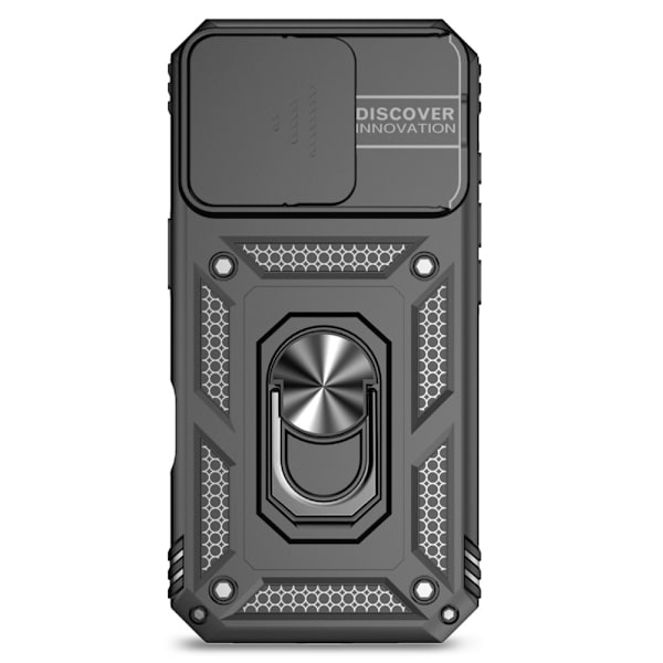 Hybridskal iPhone 16 Pro Max Ring + Kamerabeskyttelse Sort