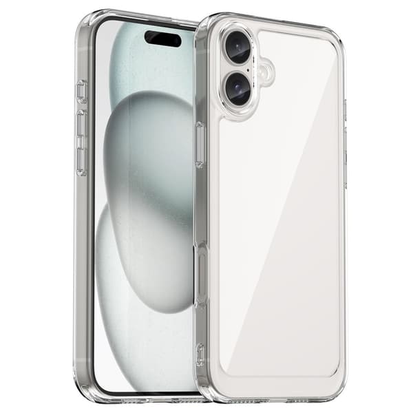 Hybrid Edge Skal iPhone 16 Plus Transparent