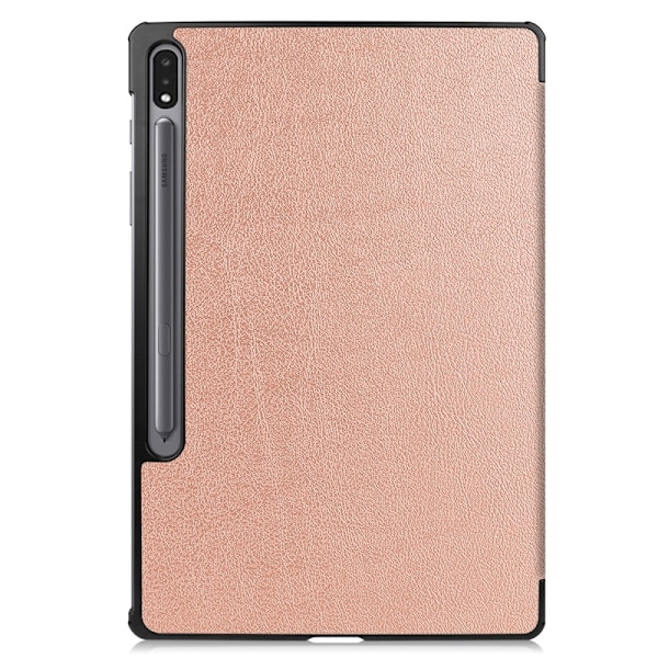 Samsung Galaxy Tab S7 Plus/S8 Plus 12.4 Etui Tri-fold Roséguld