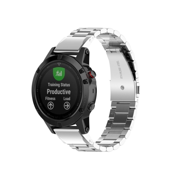 Metalliranneke Garmin Fenix 5/5 Plus/6/6 Pro hopea