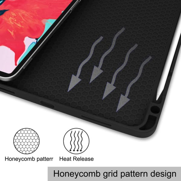 iPad Pro 11 1. generation (2018) Etui Tri-Fold med Pencil-holder Ro