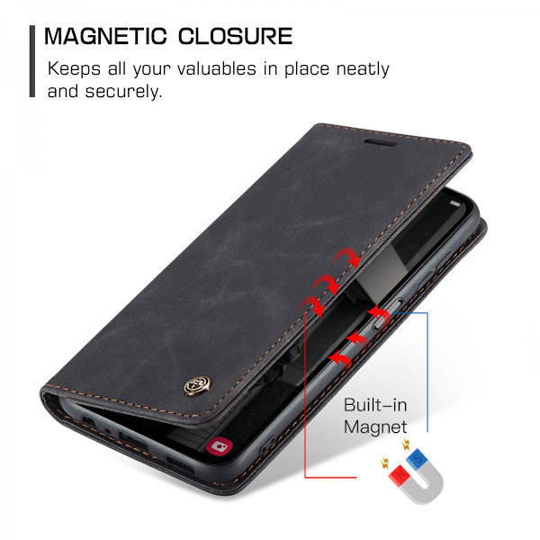 CaseMe Slim Lompakkokotelo Samsung Galaxy A15 Musta