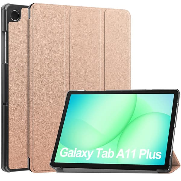 Samsung Galaxy Tab A11 Plus Fodral Tri-fold Roséguld