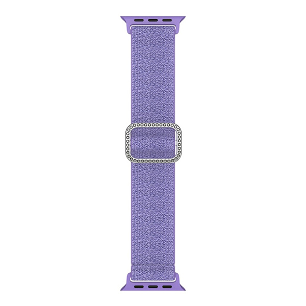 Elastiskt Nylonarmband Apple Watch Series 10 46mm Glitter Lila