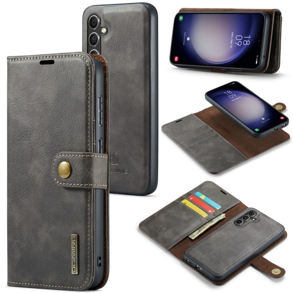 DG.MING 2-in-1 Magnet Wallet Samsung Galaxy A15 Brown