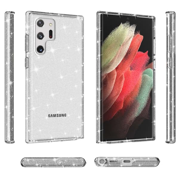 Samsung Galaxy S22 Ultra Cover Glitter Transparent