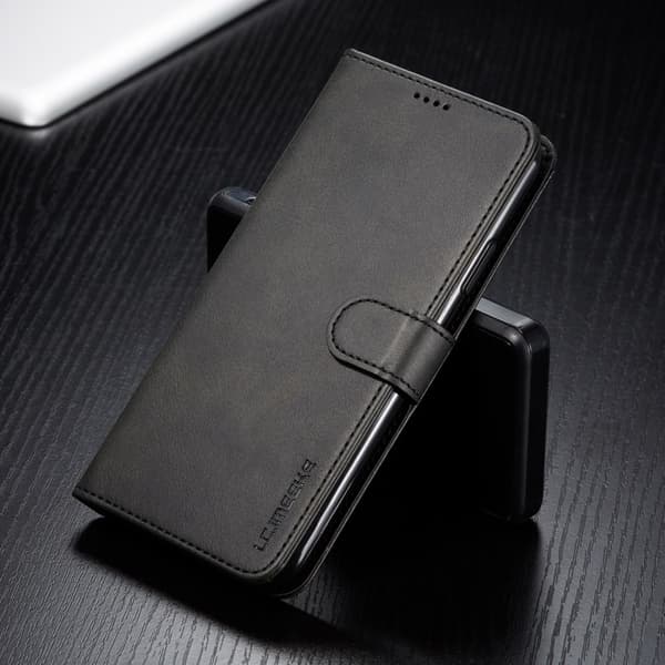 LC.IMEEKE Plånboksfodral i Läder iPhone 11 Pro Svart