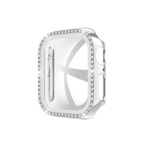 Apple Watch 44mm Skal og Skærmbeskyttelse Hærdet Glas Sølv
