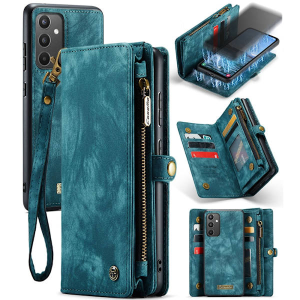 CaseMe Multi-Slot 2 i 1 Plånboksfodral Galaxy A34 Sininen