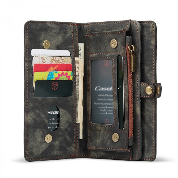 CaseMe Multi-Slot 2 i 1 Plånboksfodral iPhone 13 Pro Max Grå