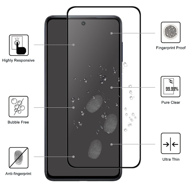 Täyspeittävä Temperoitu Lasinen Näytönsuoja Samsung Galaxy S25 Plus