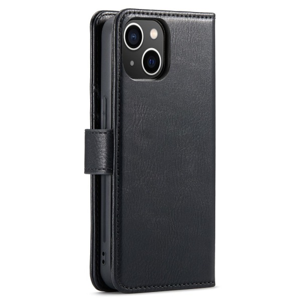 DG.MING 2-in-1 Magnet Wallet iPhone 15 Black