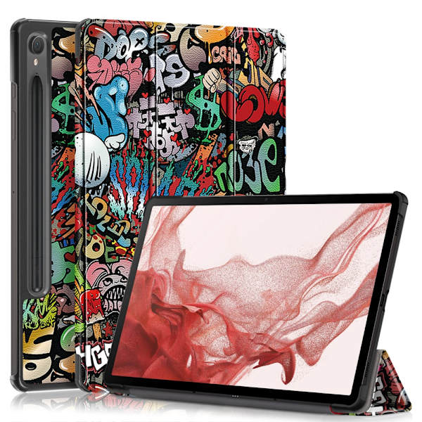 Samsung Galaxy Tab S9 -kotelo Tri-fold Graffiti