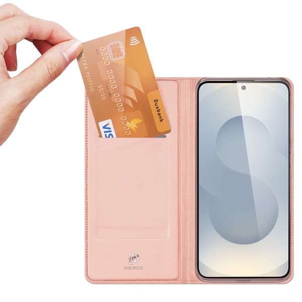 Dux Ducis Skin Pro Läderfodral Samsung Galaxy S25 Edge Rosa