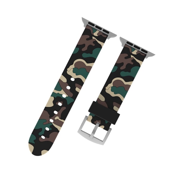 Silikoniranneke Apple Watch 38/40/41 mm Kamouflage Vihreä