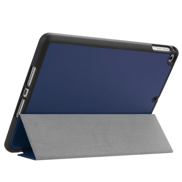 iPad 9.7 5. generation (2017) Etui Tri-Fold med Pencil-holder Blå