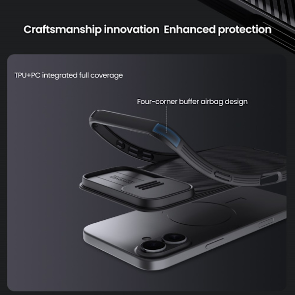 Nillkin CamShield Skal iPhone 16 Plus Svart