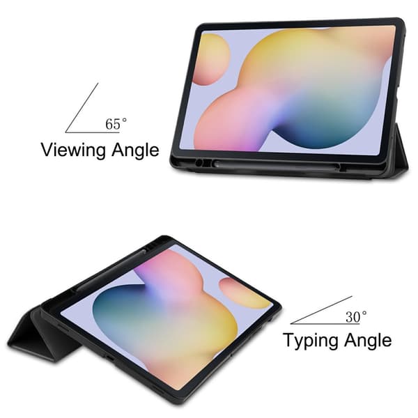 Tri-Fold Galaxy Tab S7/S8 Etui med S Pen-holder Sort