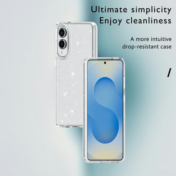 Samsung Galaxy S25 Edge Cover Glitter Transparent