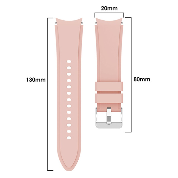 Full Fit Silikonarmband Samsung Galaxy Watch 6 Classic 47mm Rosa