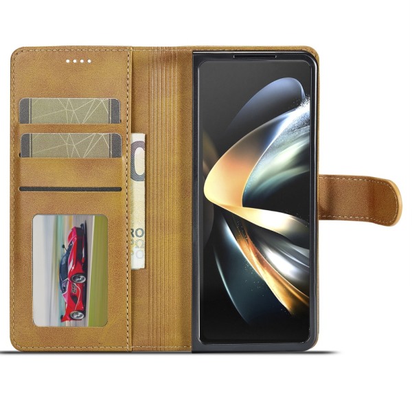 LC.IMEEKE Lompakkokotelo Samsung Galaxy Z Fold 5 Konjakki