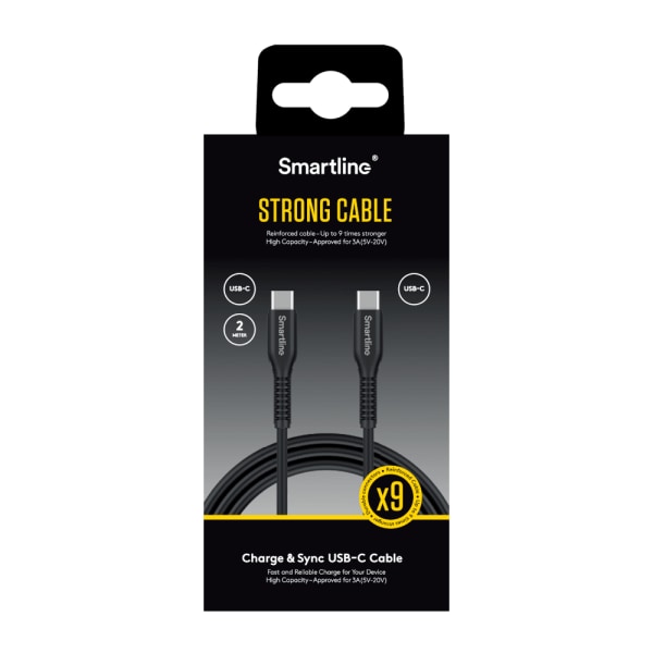 Smartline Strong USB-kabel USB-C - USB-C 2m Sort