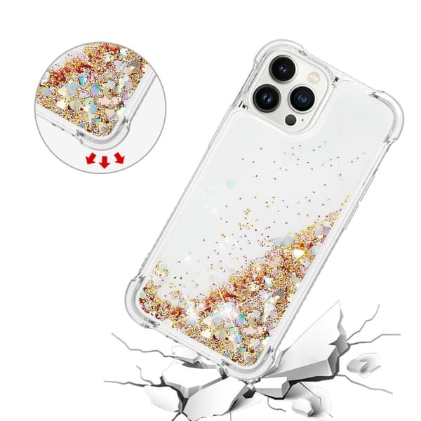 Glitter Bling TPU Skal iPhone 14 Pro Max Guld