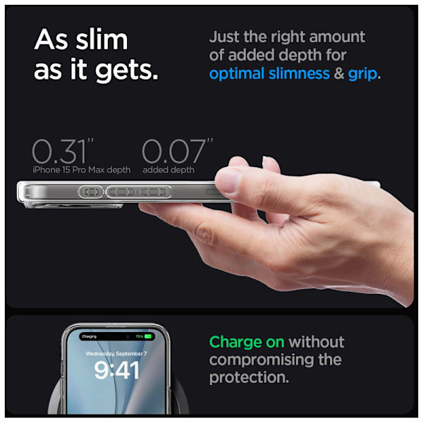 Spigen Ultra Hybrid MagSafe Cover iPhone 15 Pro Max Graphite