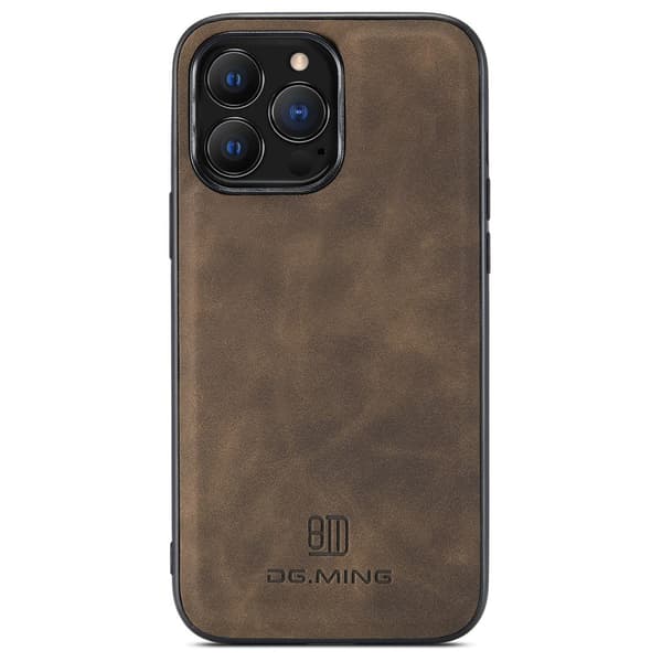 DG.MING 2-i-1 Magnetiskt Skal Med Kortfack iPhone 14 Pro Brun