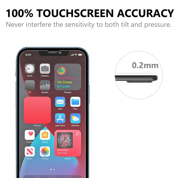 Skærmbeskytter iPhone 13/13 Pro 0,2mm hærdet glas 2-pak