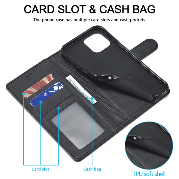 LC.IMEEKE Plånboksfodral iPhone 13 Mini Svart