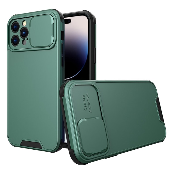 iPhone 14 Skal Kameraskydd Grön