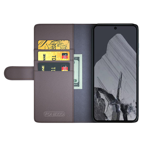 Ægte læderetui Google Pixel 8 Pro Brun