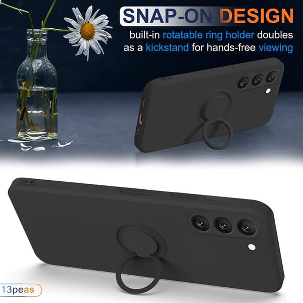 Samsung Galaxy S23 Cover med Ringholder Sort