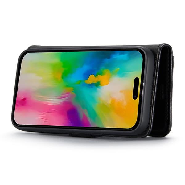 DG.MING 2-i-1 Magnetiskt Plånboksfodral iPhone 16 Pro Svart