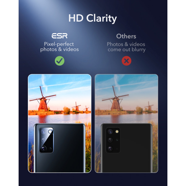 ESR Heltäckande Linsskydd Galaxy Note 20 2 Pack