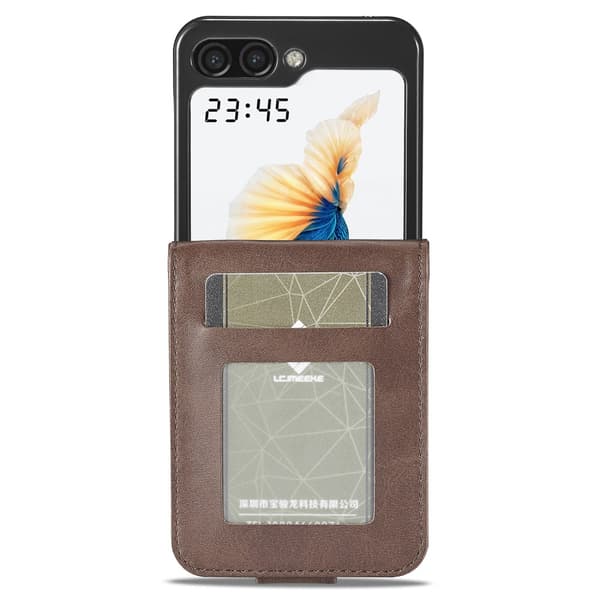 LC.IMEEKE Plånboksfodral Samsung Galaxy Z Flip 7 FE Brun