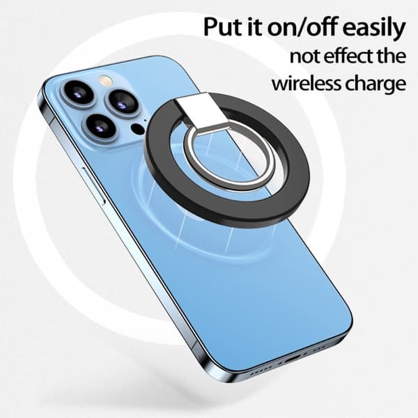 Magnetic Phone Ring Holder MagSafe Svart