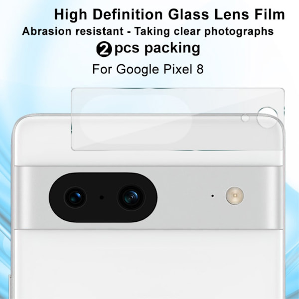 Imak 2 Pack Härdat Glas Kameraskydd Google Pixel 8 Transparent