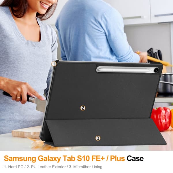 Samsung Galaxy Tab S10 FE Plus Cover Tri-Fold Med Pen-holder S