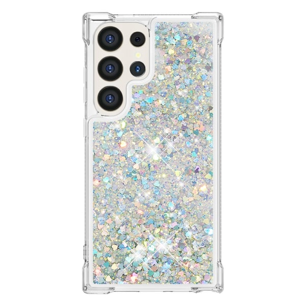 Glitter Bling TPU Cover Samsung Galaxy S24 Ultra Sølv